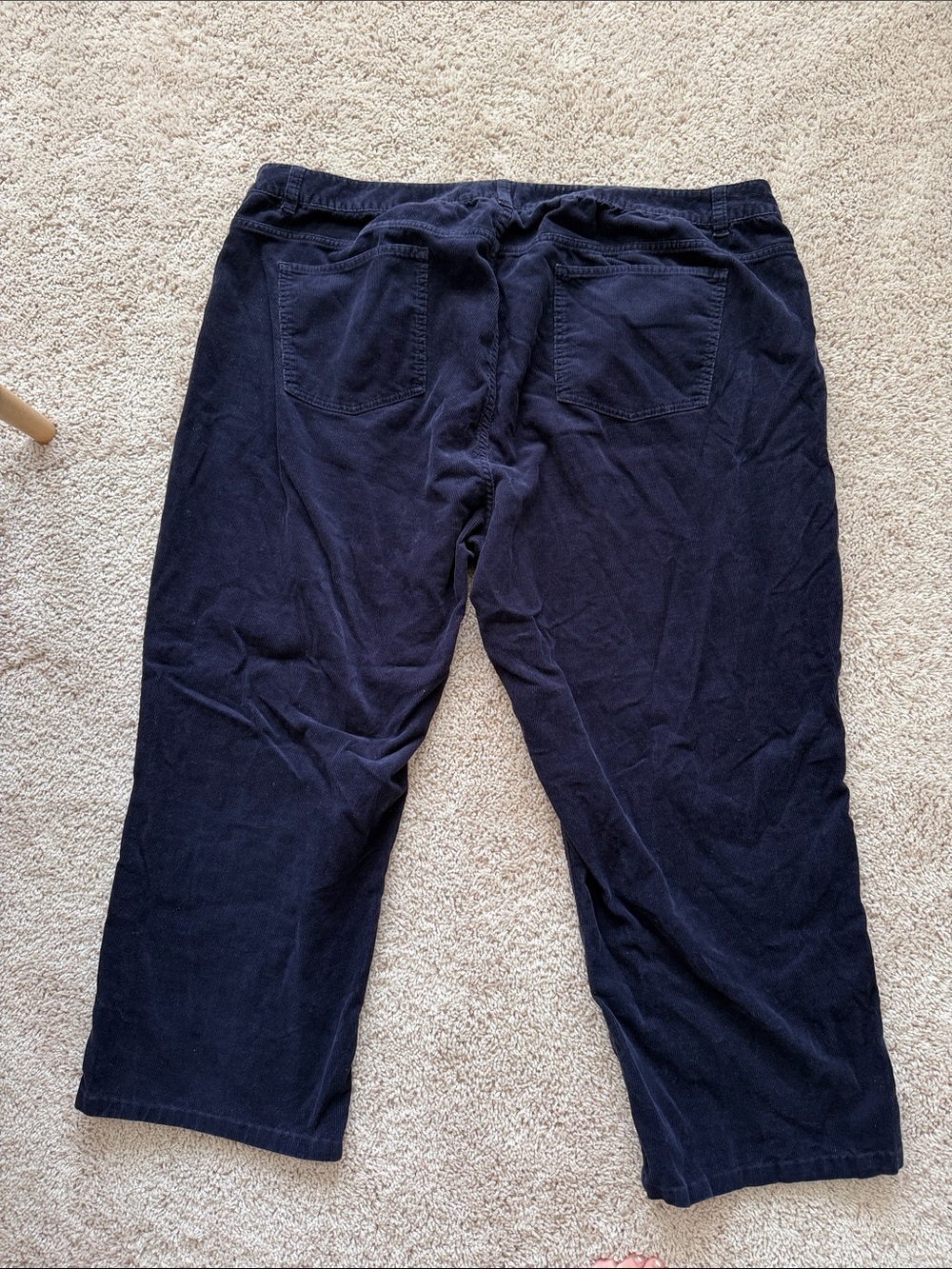 Talbots Women's Navy Corduroy Cropped Trousers - Picture 4 of 4